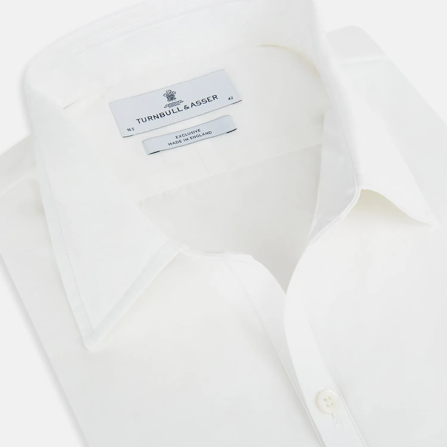 PLAIN WHITE WINDSOR SHIRT WITH TURNBULL OPEN COLLAR AND 3-BUTTON CUFFS sold by Turnbull & Asser product image thumbnail 2