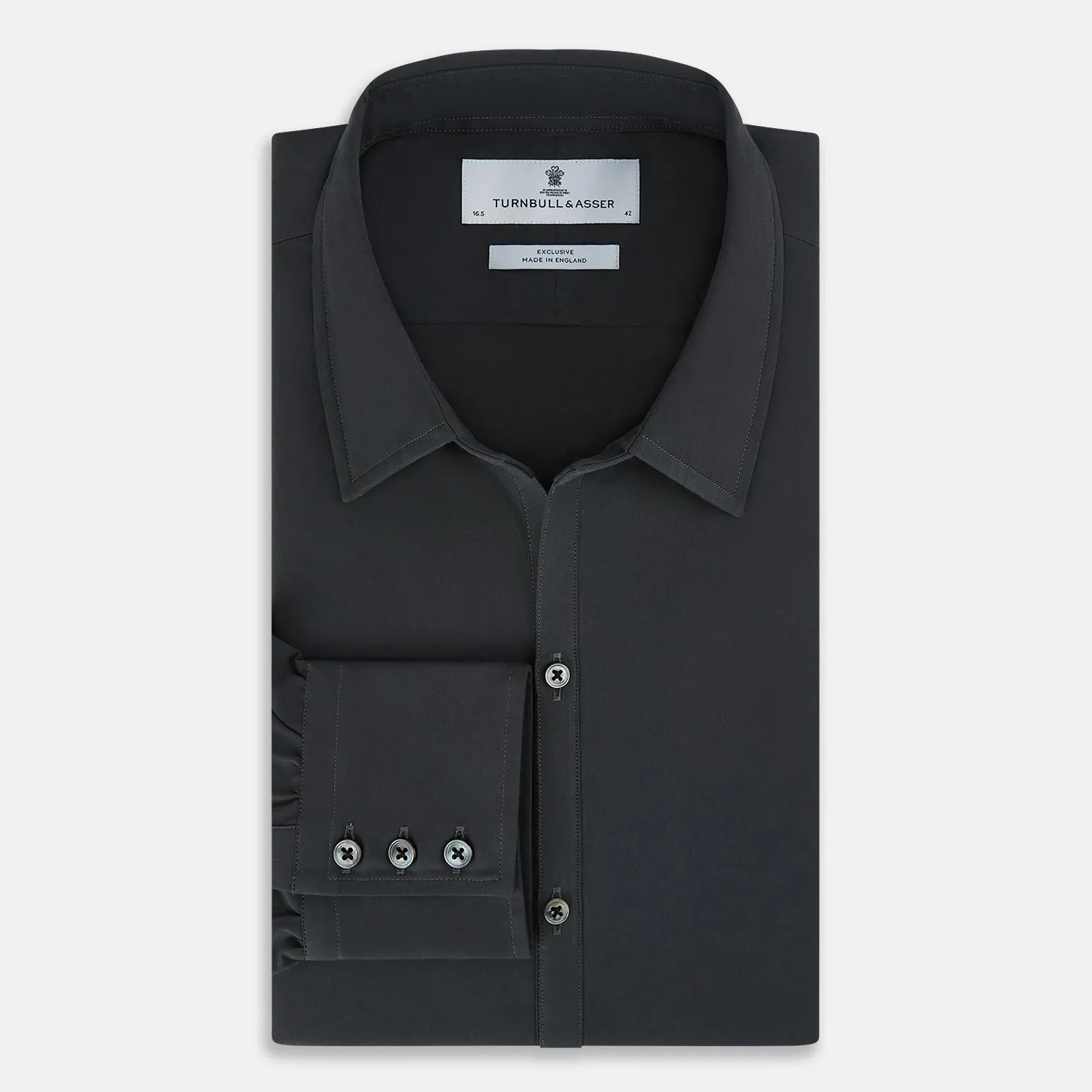 CHARCOAL WINDSOR SHIRT sold by Turnbull & Asser product image thumbnail 5