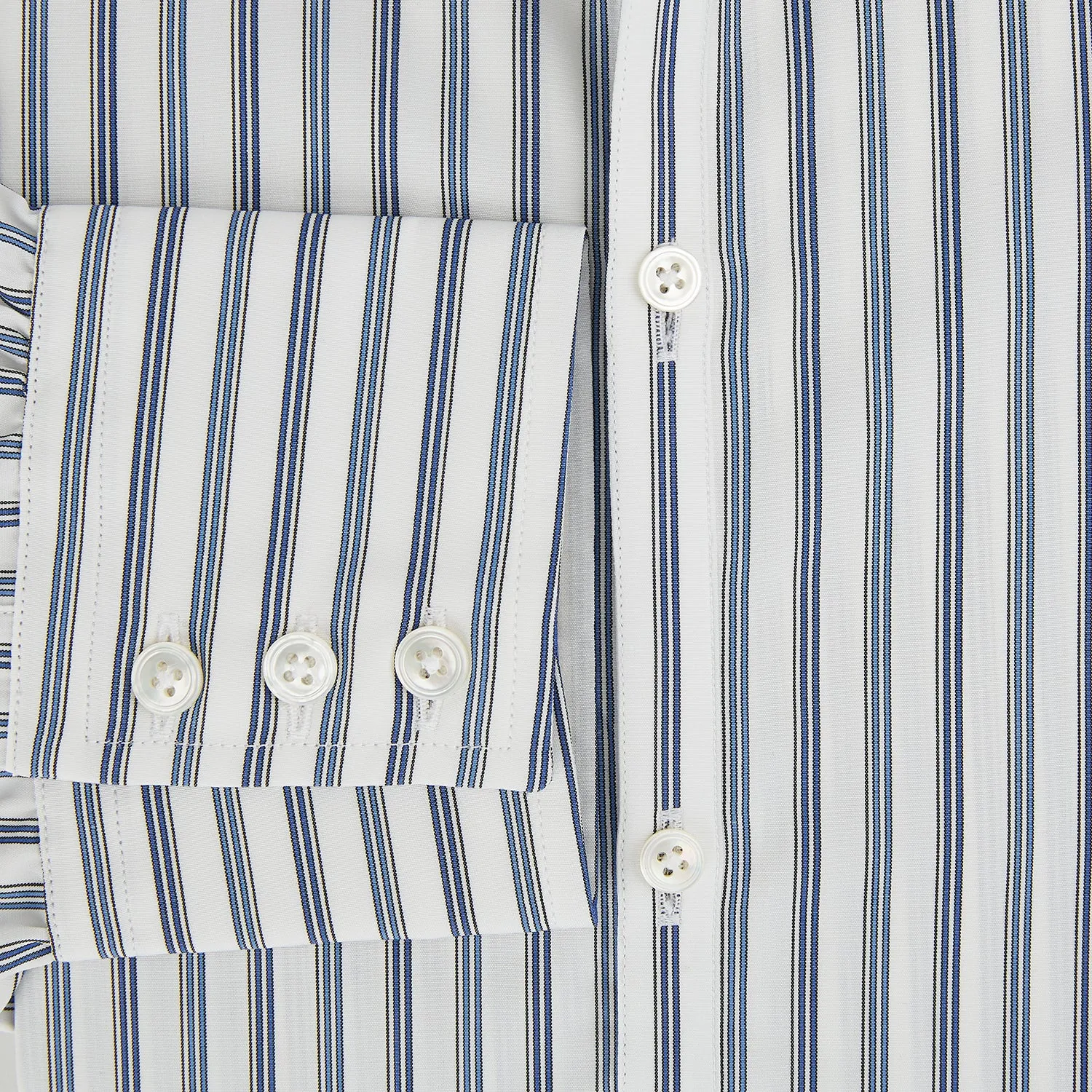 SAPPHIRE BLUE MULTI TRACK STRIPE WINDSOR SHIRT sold by Turnbull & Asser product image thumbnail 4