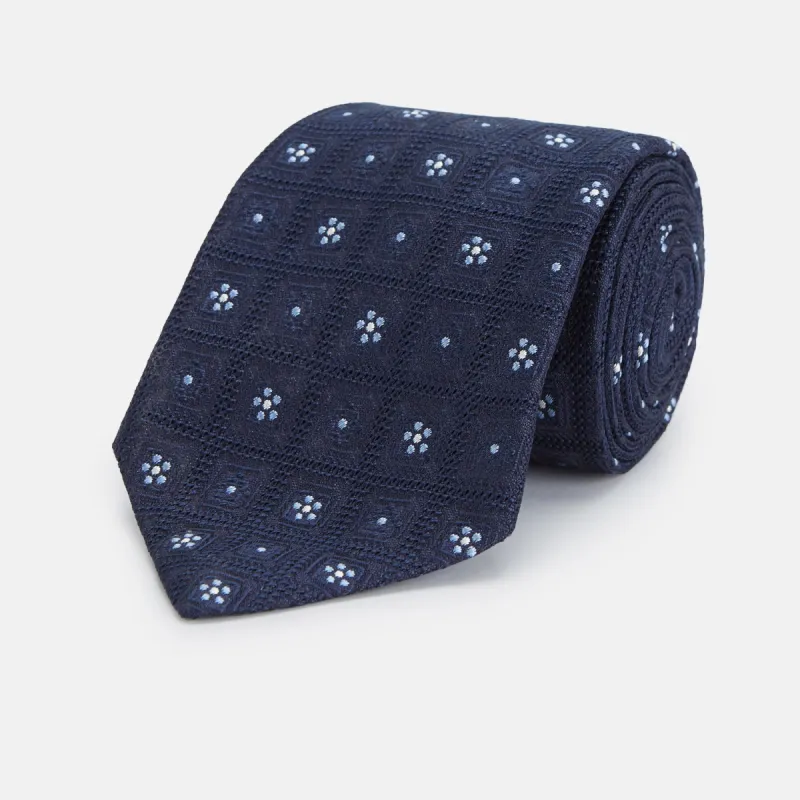 Jacquard Silk Circle Tie sold by Turnbull & Asser