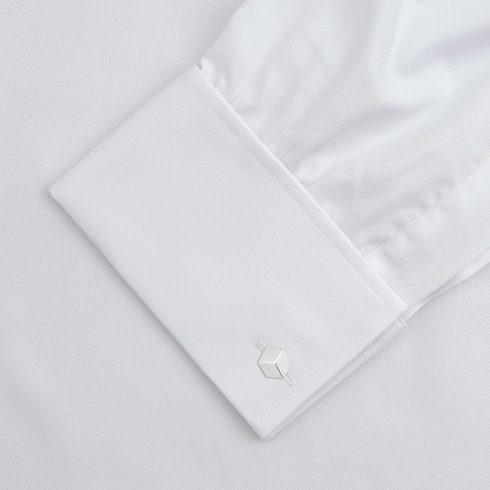 White Superfine Oxford Cotton Shirt with T&A Collar and Double Cuffs sold by Turnbull & Asser product image thumbnail 4