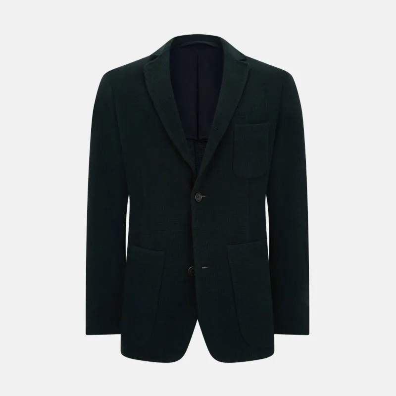 Forest Green KNITTED CAMBRIDGE BLAZER sold by Turnbull & Asser