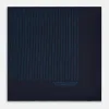 Navy and Blue Stripe Silk Pocket Square sold by Turnbull & Asser