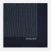 Navy and Light Blue Stripe Silk Pocket Square sold by Turnbull & Asser