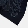 Navy and Light Blue Stripe Silk Pocket Square sold by Turnbull & Asser