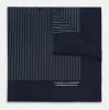 Navy and Light Blue Stripe Silk Pocket Square sold by Turnbull & Asser