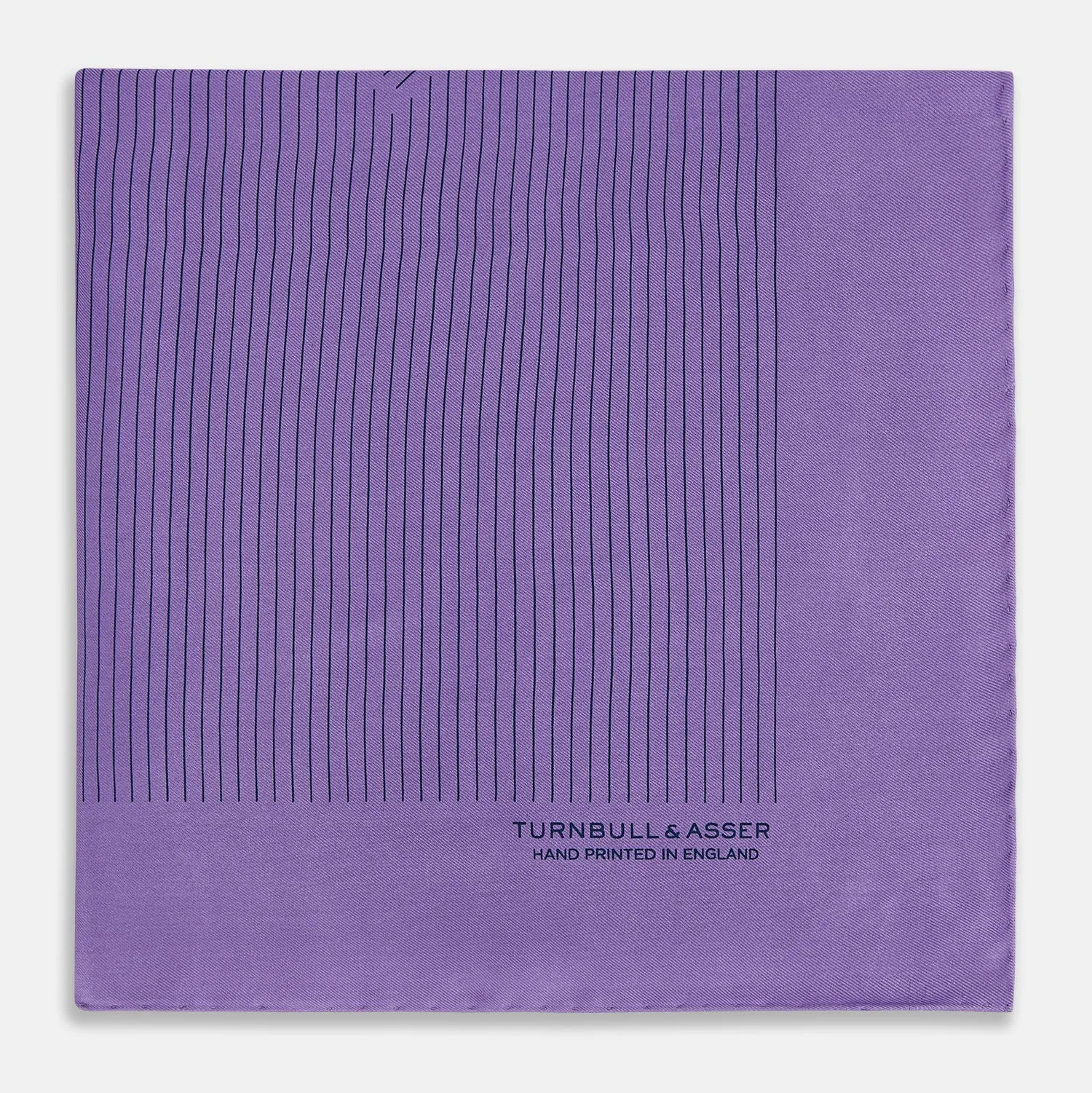 Purple Stripe Silk Pocket Square sold by Turnbull & Asser product image thumbnail 4