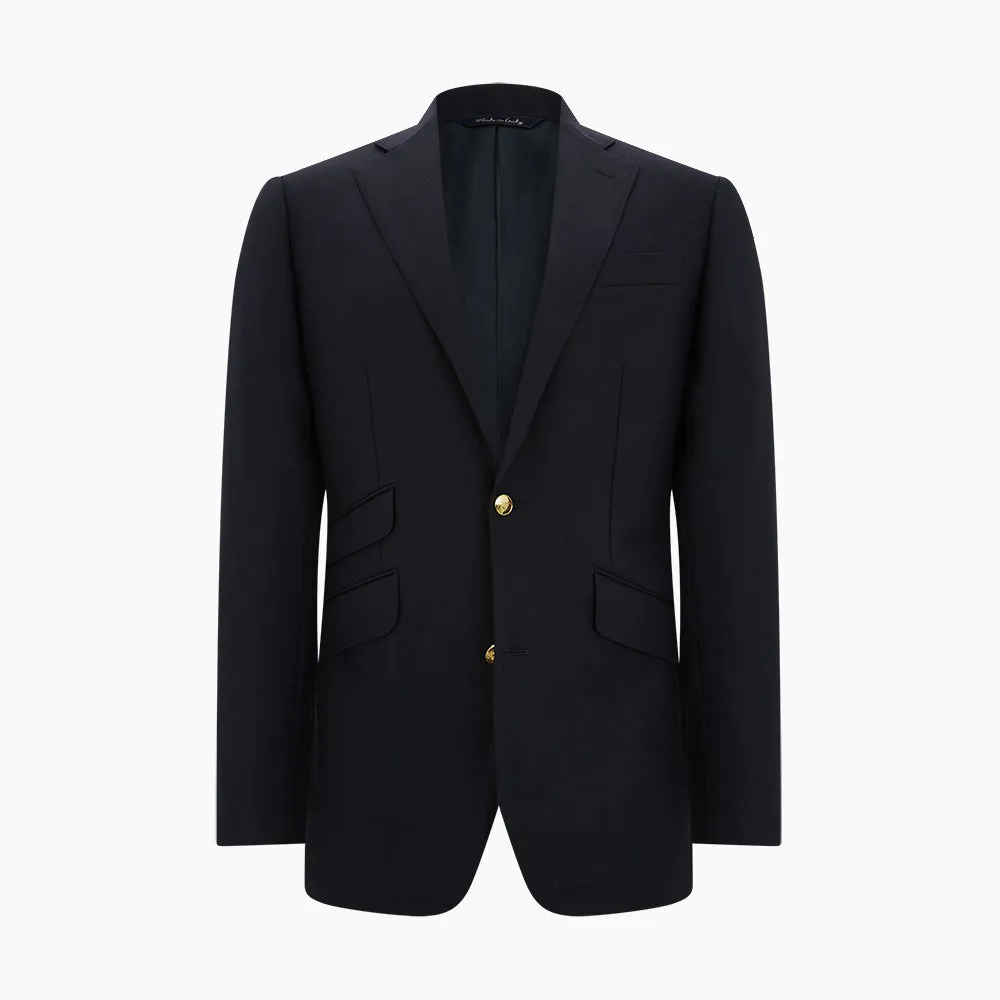 Long Navy Single Breasted Classic Blazer sold by Turnbull & Asser product image thumbnail 5