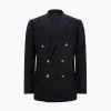 Short Navy Double Breasted Classic Blazer sold by Turnbull & Asser