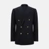 Short Navy Double Breasted Classic Blazer sold by Turnbull & Asser