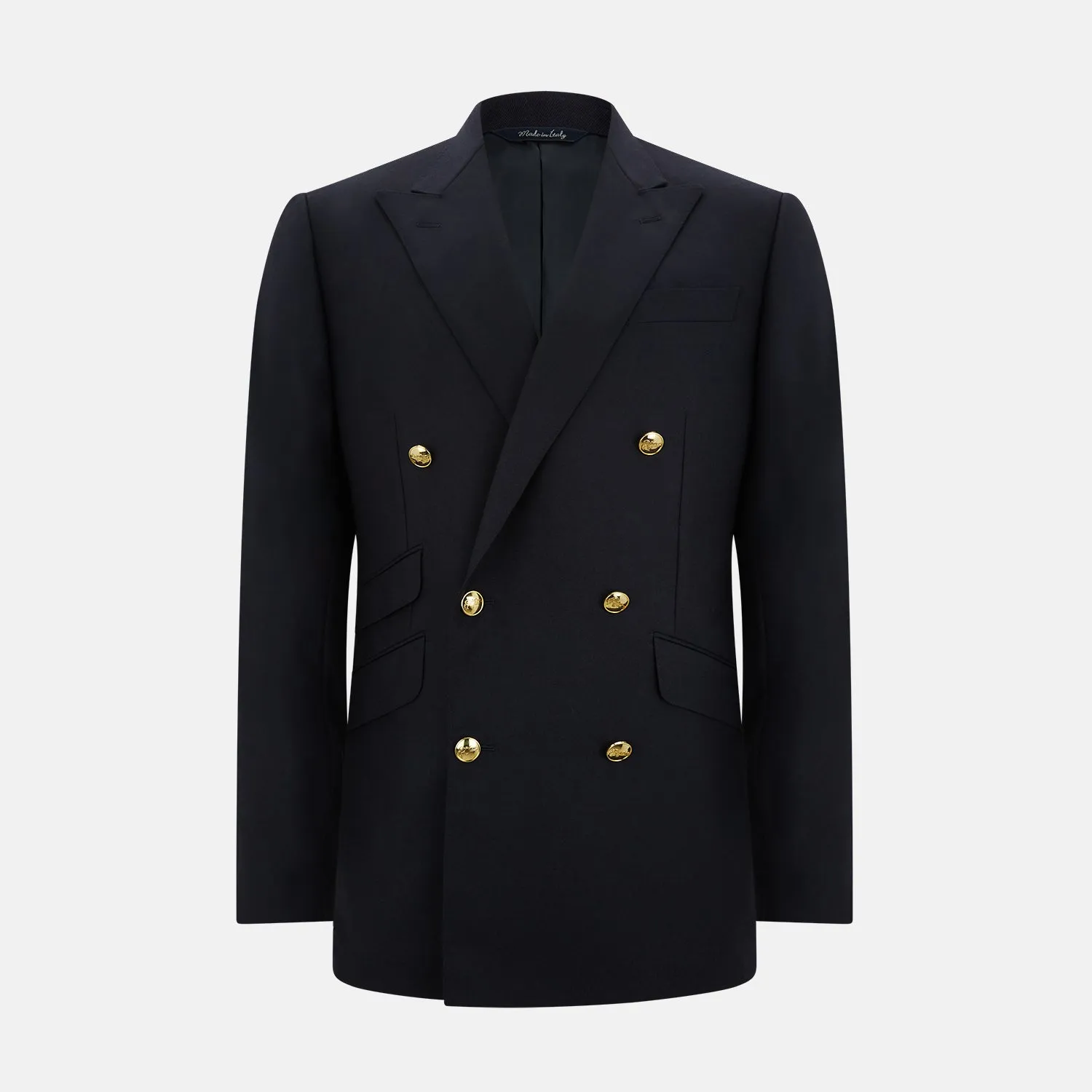 Navy Double Breasted Classic Blazer sold by Turnbull & Asser