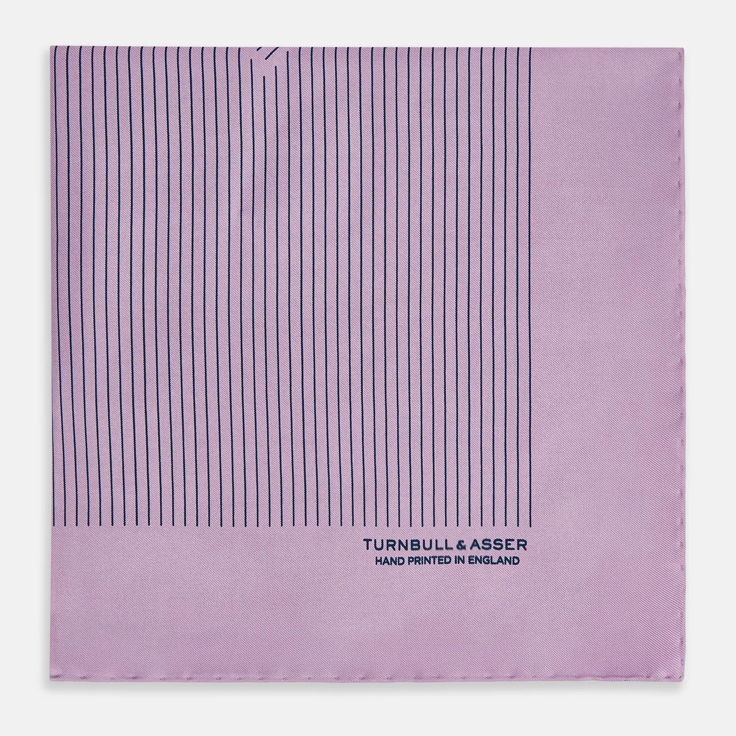 Lilac Stripe Silk Pocket Square sold by Turnbull & Asser product image thumbnail 4