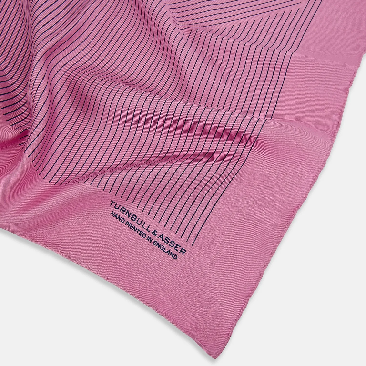 Pink Stripe Silk Pocket Square sold by Turnbull & Asser product image thumbnail 2