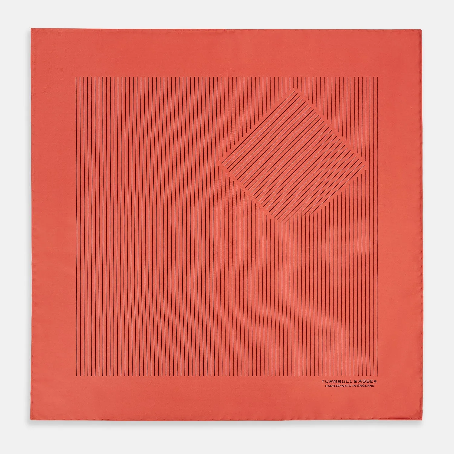 Orange Stripe Silk Pocket Square sold by Turnbull & Asser product image thumbnail 4