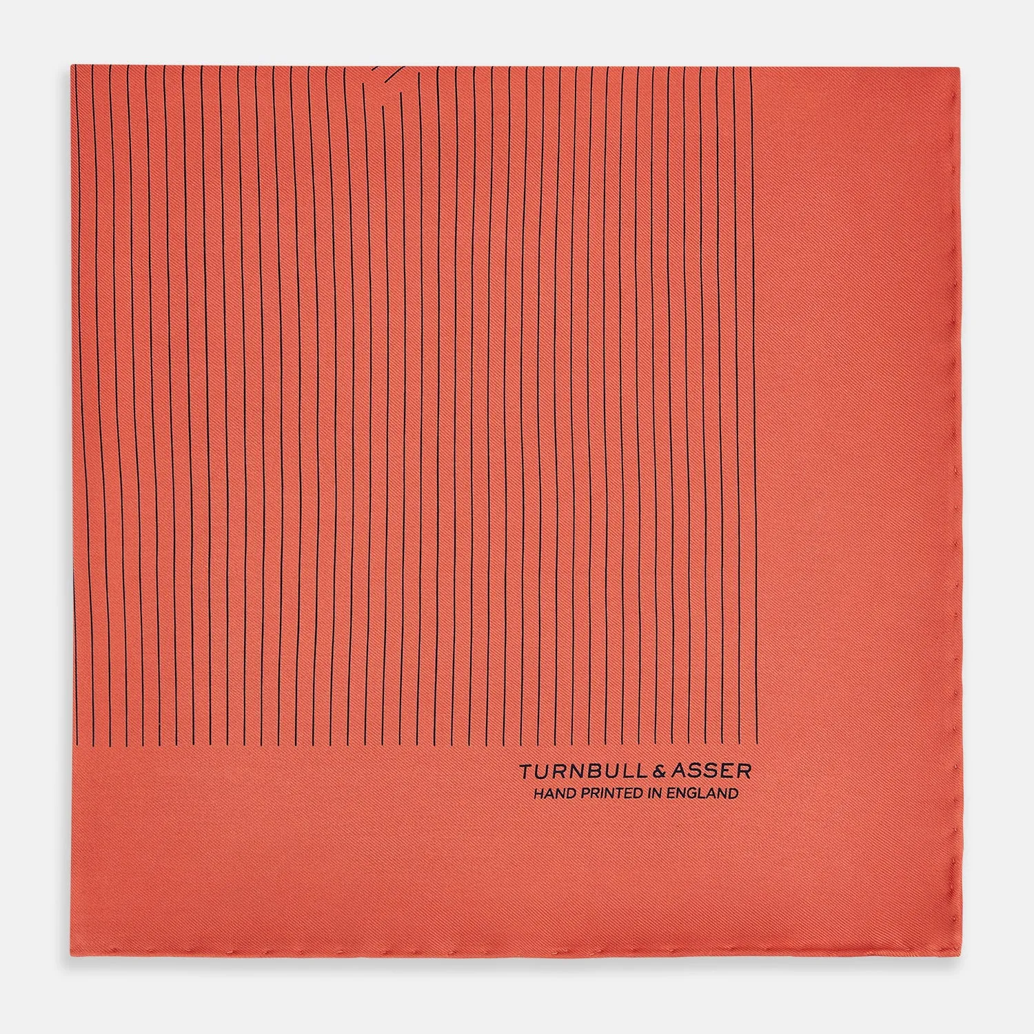 Orange Stripe Silk Pocket Square sold by Turnbull & Asser product image thumbnail 3