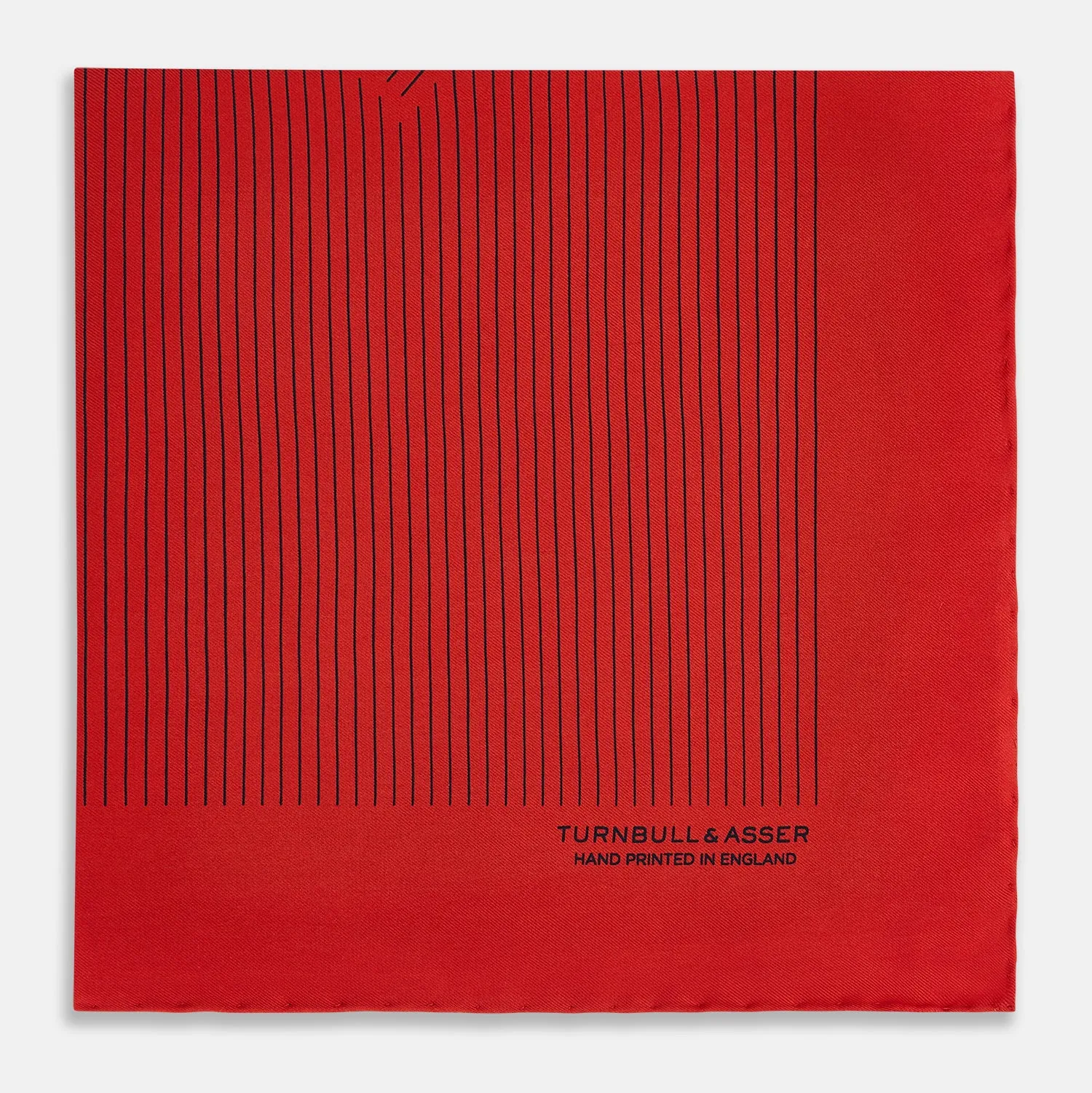 Red Stripe Silk Pocket Square sold by Turnbull & Asser product image thumbnail 4