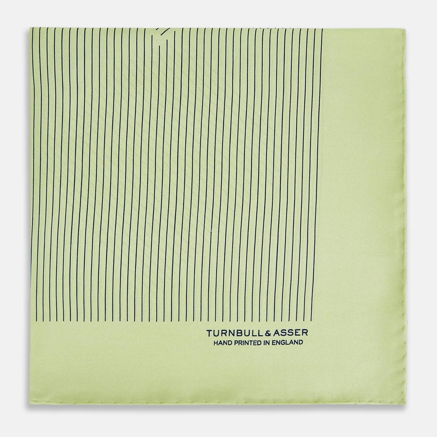 Melon Green Stripe Silk Pocket Square sold by Turnbull & Asser product image thumbnail 4