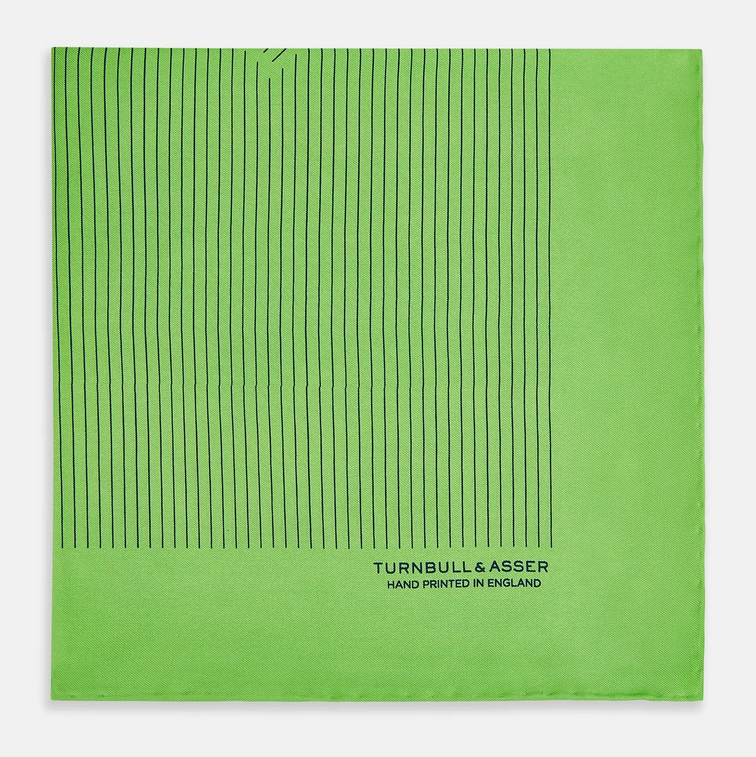 Fern Green Stripe Silk Pocket Square sold by Turnbull & Asser product image thumbnail 4