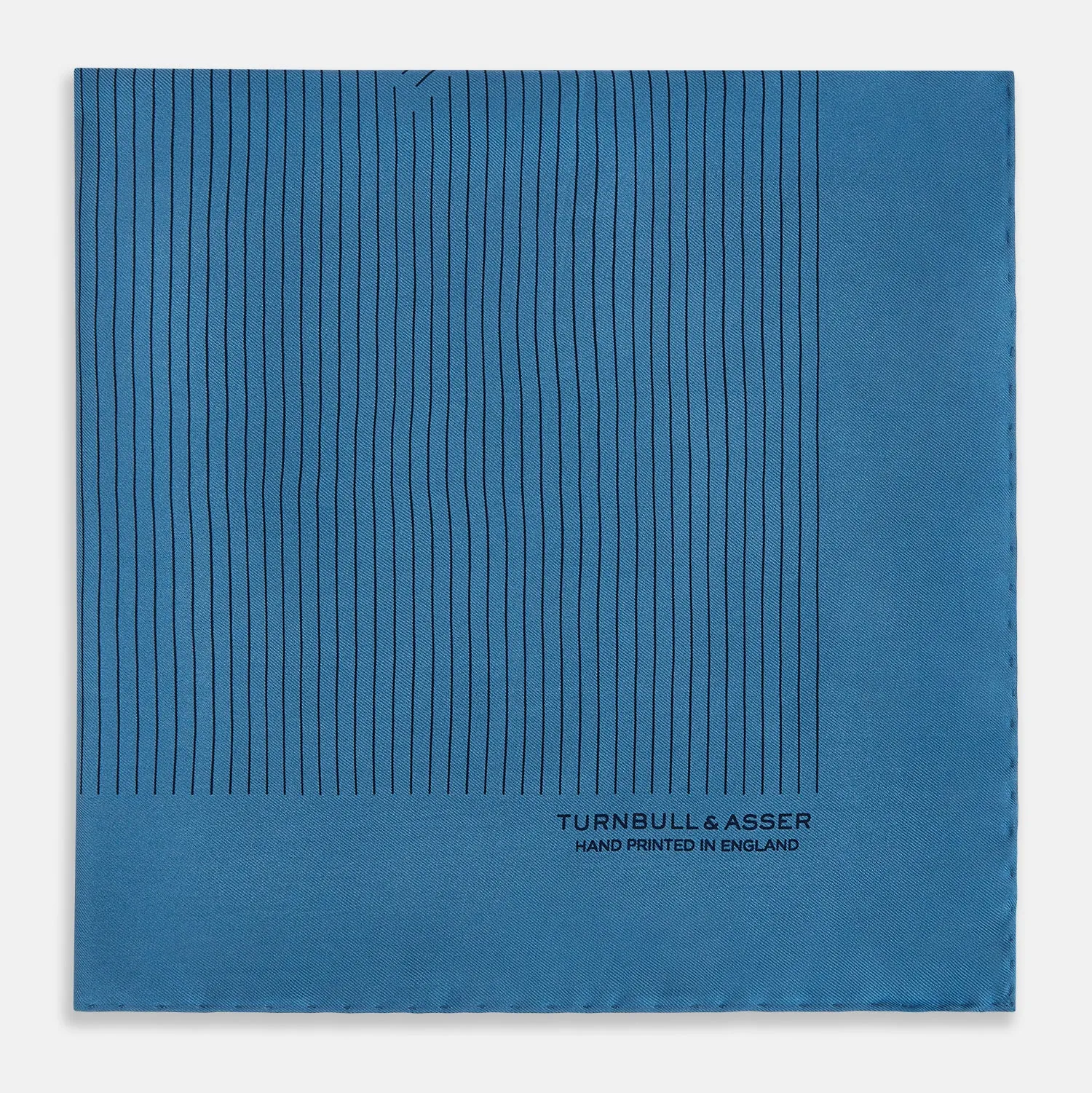 Blue Stripe Silk Pocket Square sold by Turnbull & Asser product image thumbnail 3