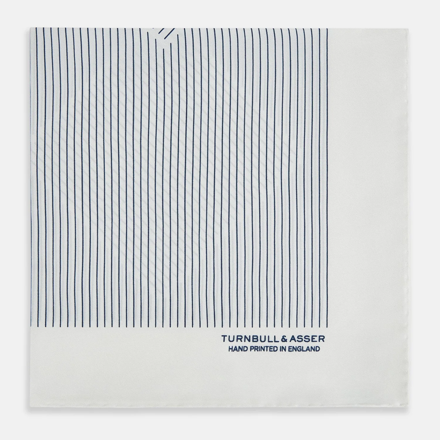 White Stripe Silk Pocket Square sold by Turnbull & Asser product image thumbnail 3
