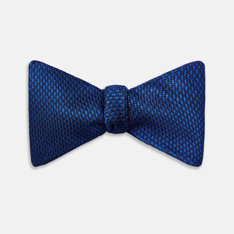 HOUNDSTOOTH NAVY CRUISE BOW TIE sold by Turnbull & Asser