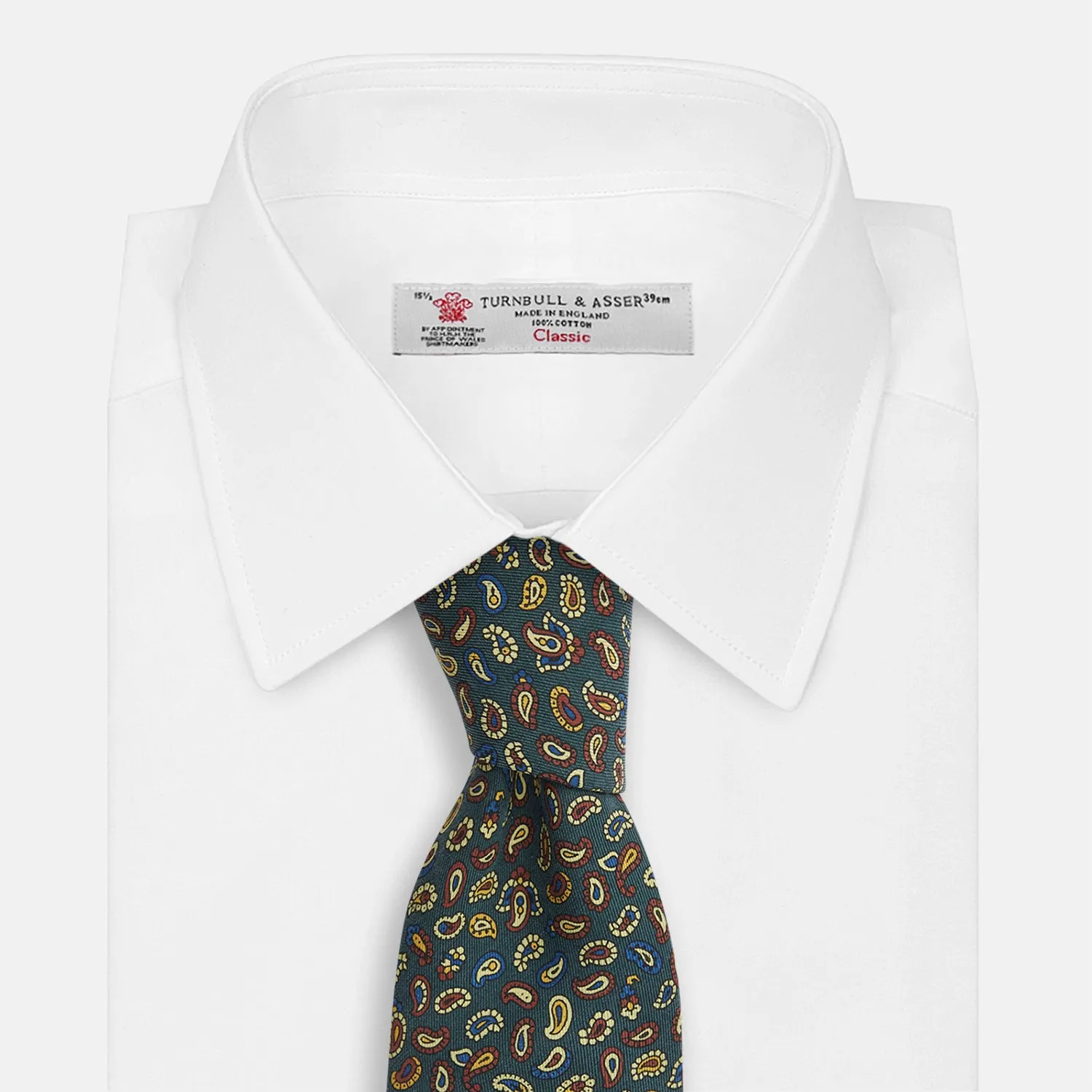 Marine Blue Paisley Silk Tie sold by Turnbull & Asser product image thumbnail 4