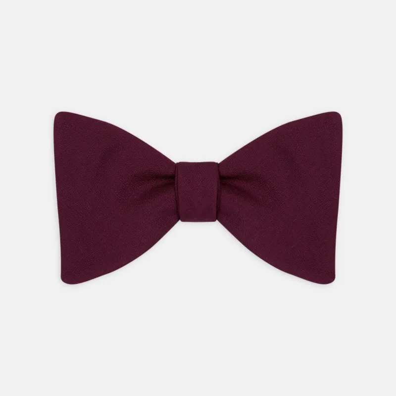 Burgundy Barathea Bow Tie sold by Turnbull & Asser