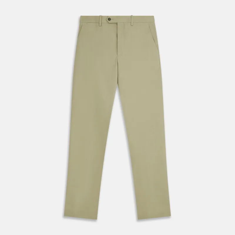 Beige Cotton Blend Manson Trousers sold by Turnbull & Asser