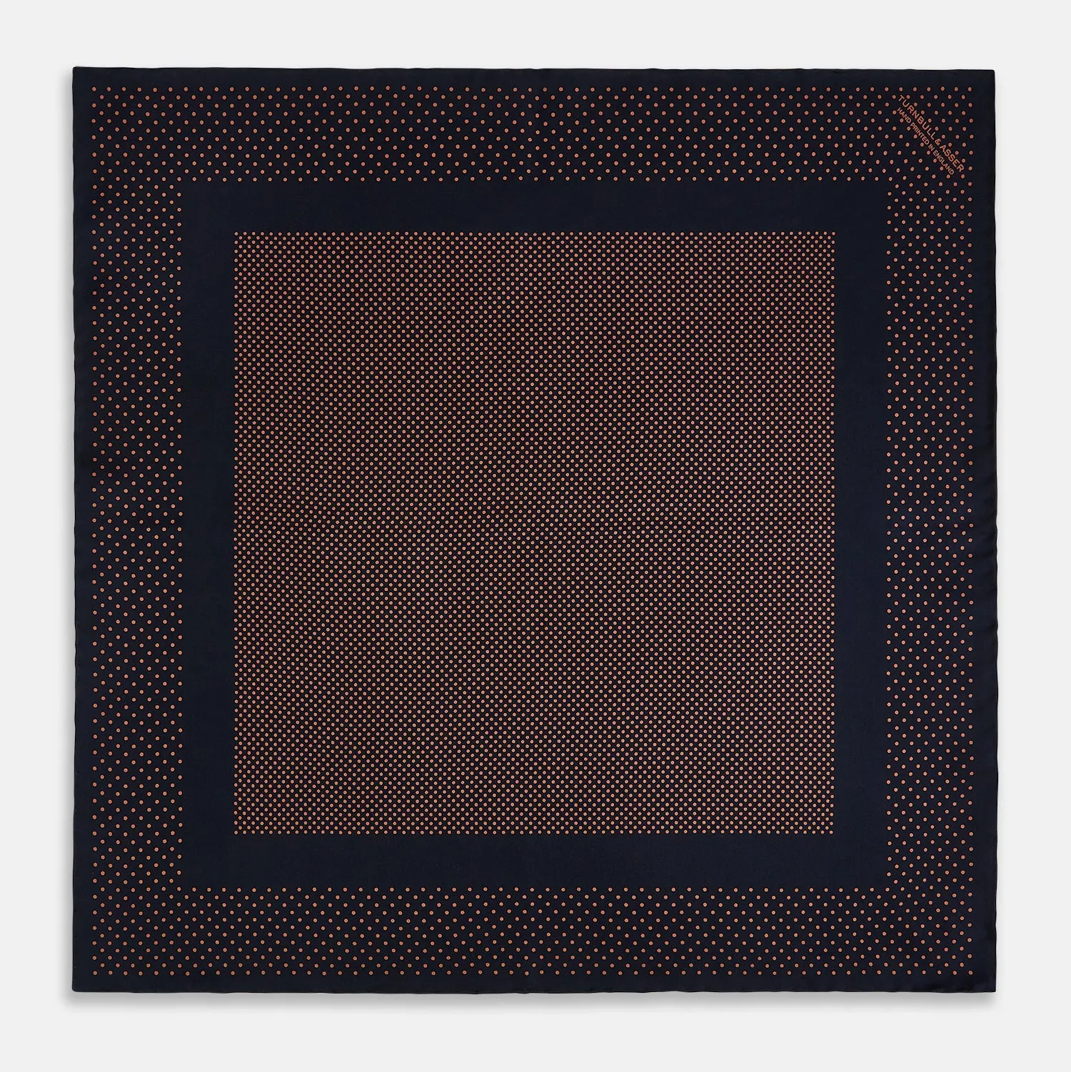 Navy and Blush Dot Silk Pocket Square sold by Turnbull & Asser product image thumbnail 3