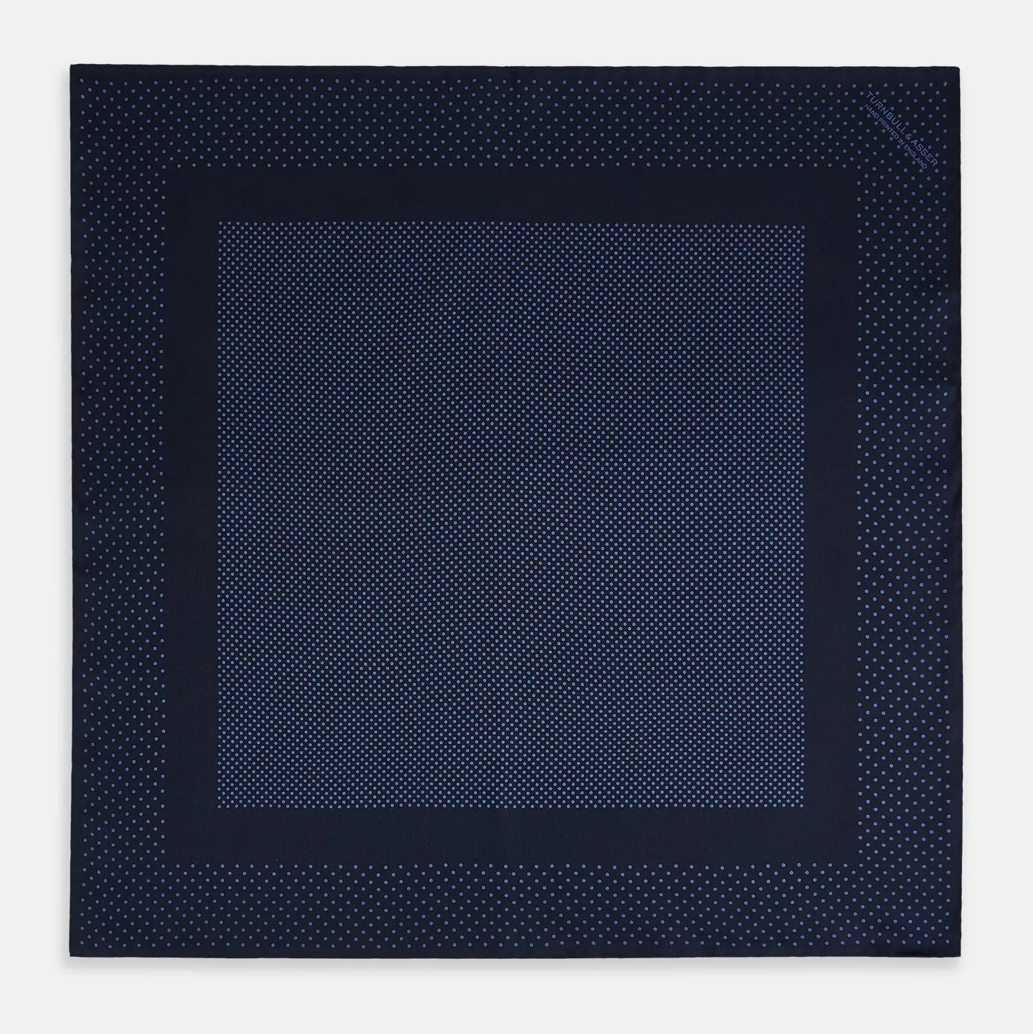 Midnight Blue Dot Silk Pocket Square sold by Turnbull & Asser product image thumbnail 4