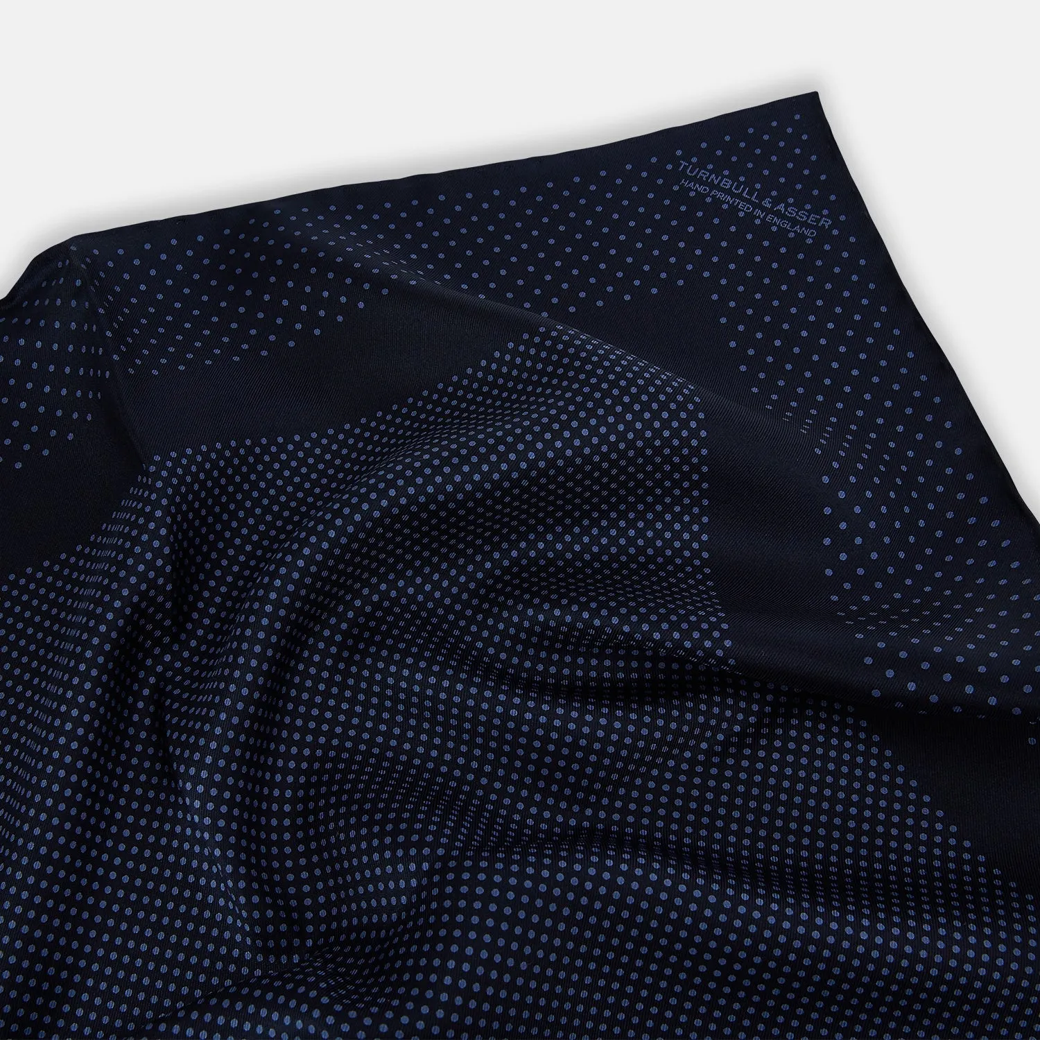 Midnight Blue Dot Silk Pocket Square sold by Turnbull & Asser product image thumbnail 2