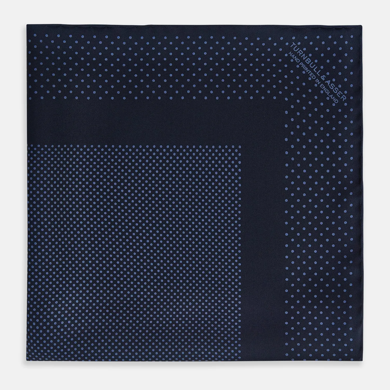 Midnight Blue Dot Silk Pocket Square sold by Turnbull & Asser product image thumbnail 3