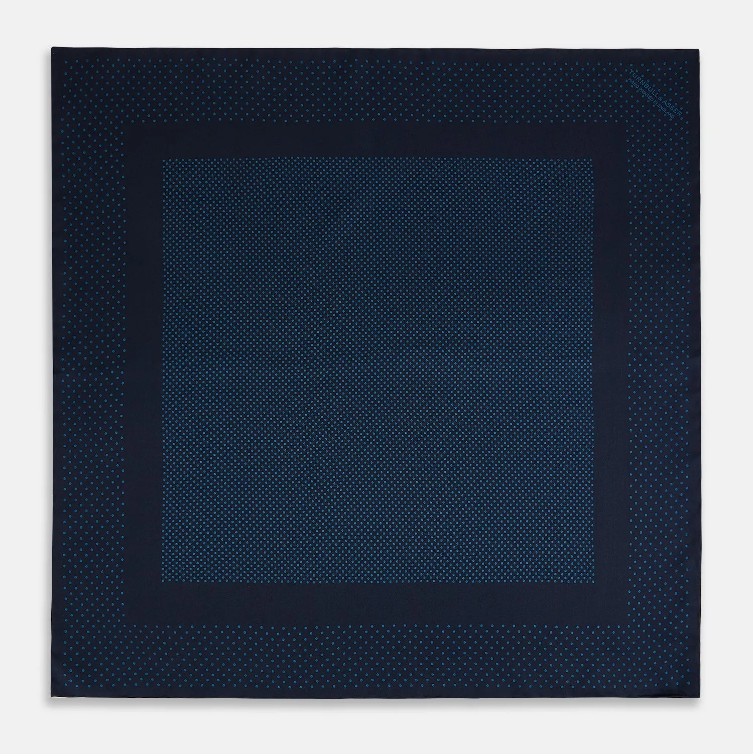 Navy and Blue Dot Silk Pocket Square sold by Turnbull & Asser product image thumbnail 4
