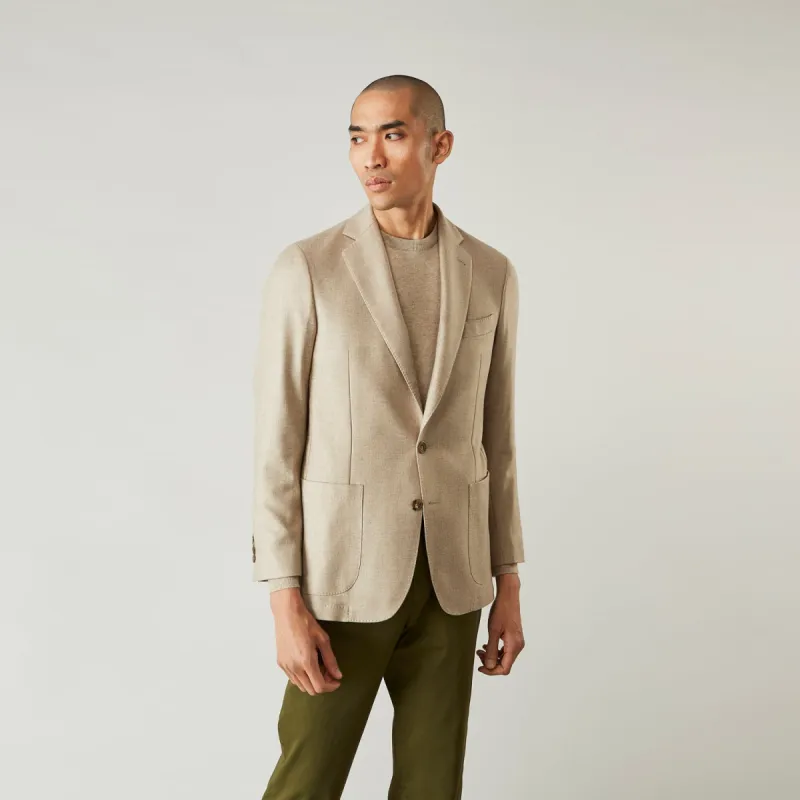 Beige Wool, Silk and Cashmere Bern Jacket sold by Turnbull & Asser