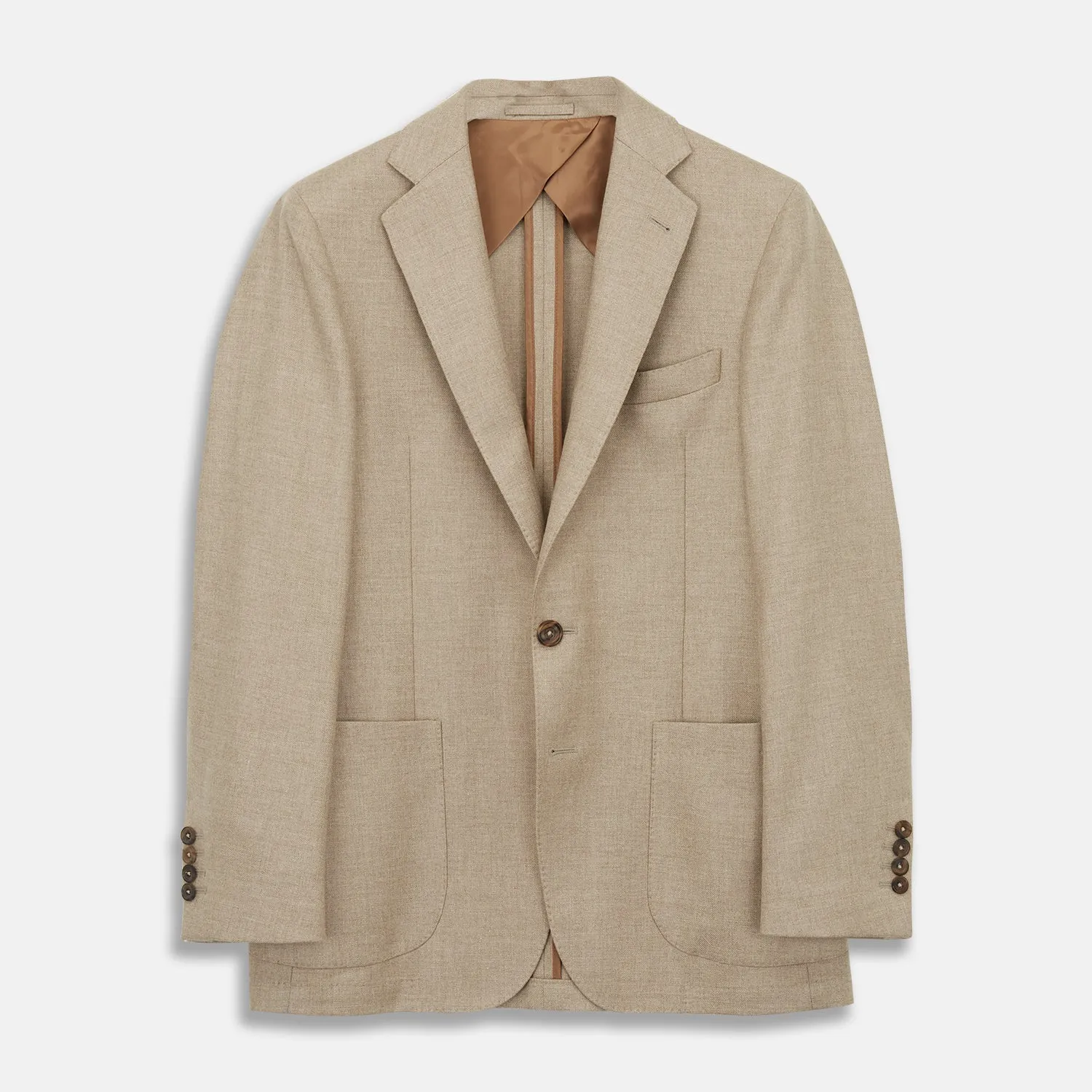 Beige Wool, Silk and Cashmere Bern Jacket sold by Turnbull & Asser product image thumbnail 2