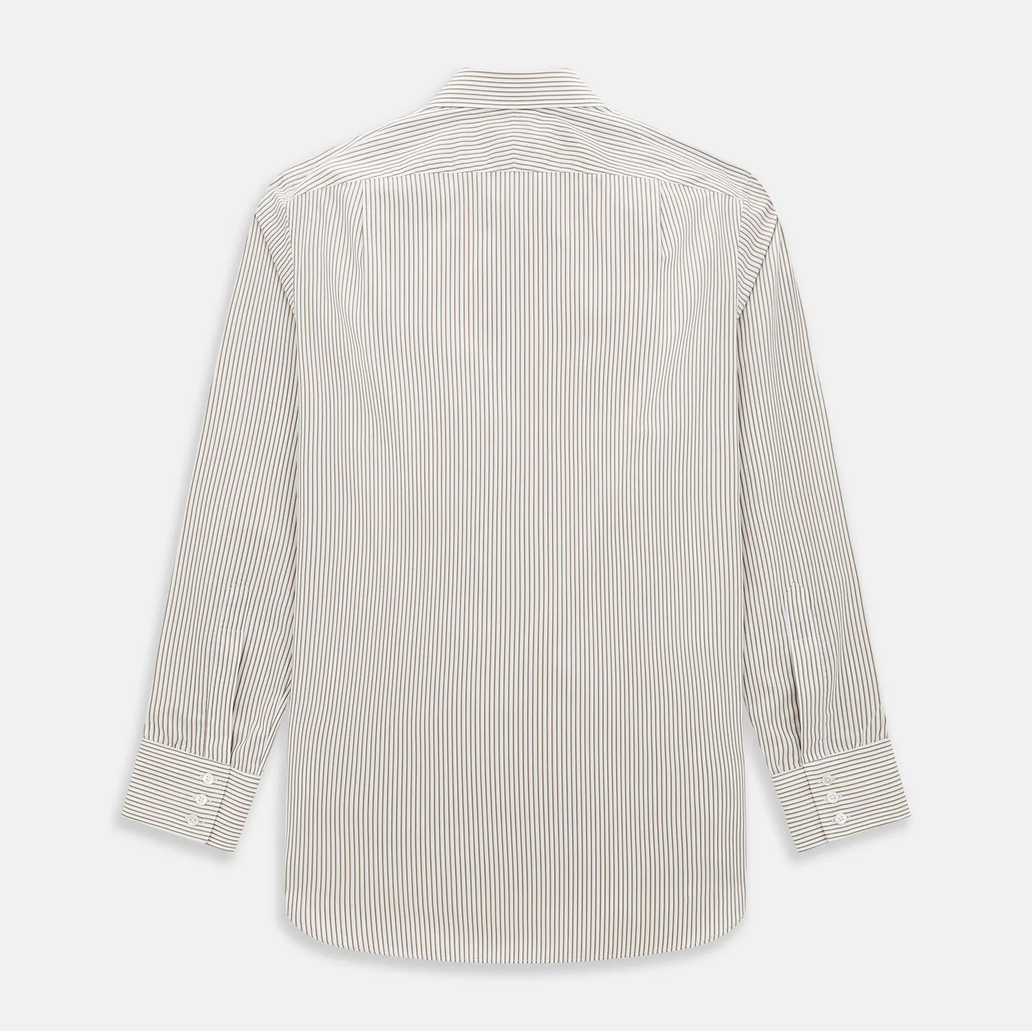 Coffee Shadow Stripe Mayfair Shirt sold by Turnbull & Asser product image thumbnail 3