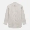 Coffee Shadow Stripe Mayfair Shirt sold by Turnbull & Asser