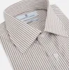 Coffee Shadow Stripe Mayfair Shirt sold by Turnbull & Asser