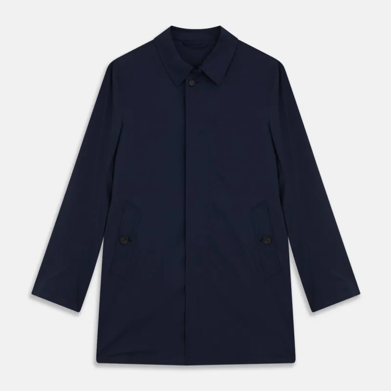 Navy Pack-Away Rain Mac sold by Turnbull & Asser