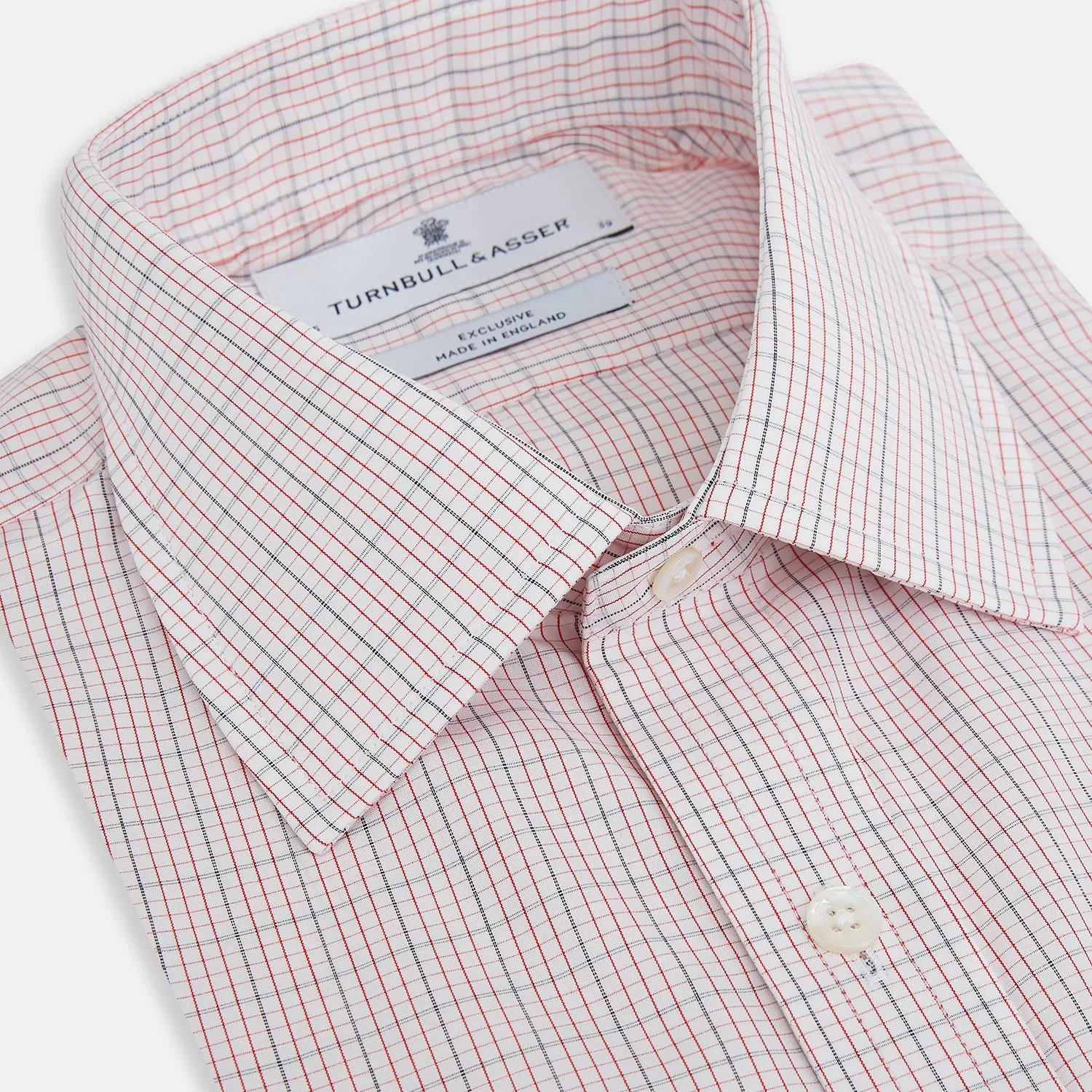 Red Micro Graph Check Mayfair Shirt sold by Turnbull & Asser product image thumbnail 2