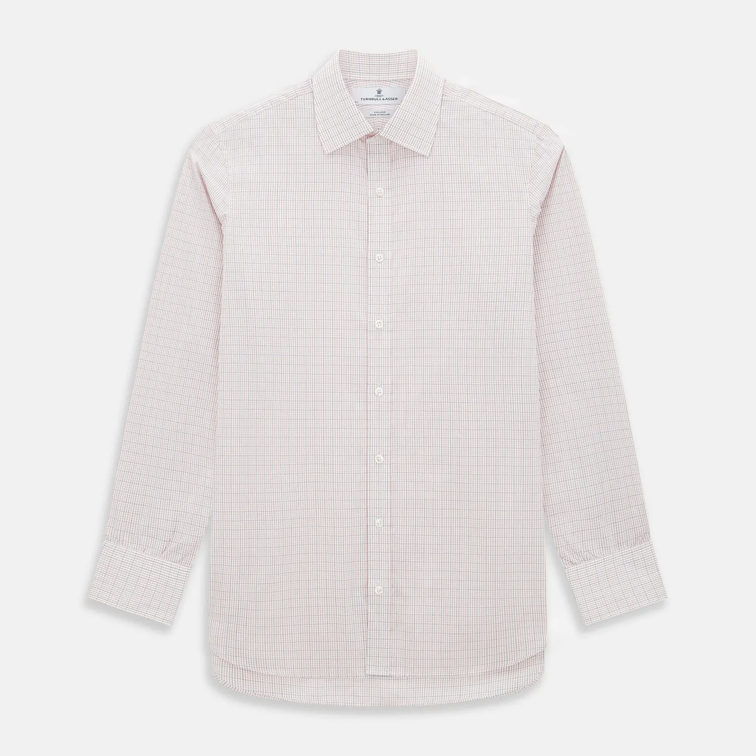 Red Micro Graph Check Mayfair Shirt sold by Turnbull & Asser product image thumbnail 3
