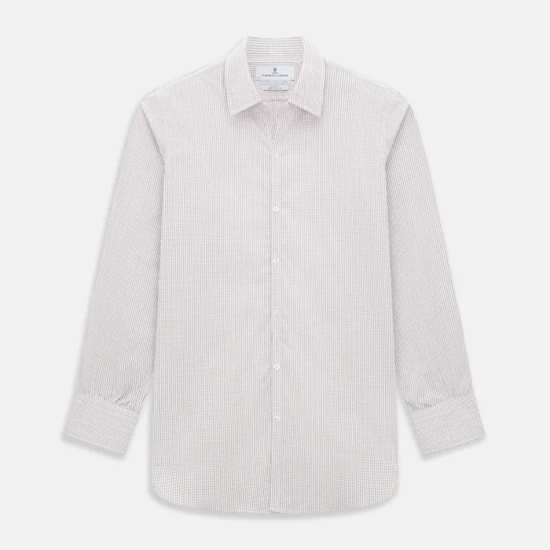 Red and navy Check Windsor Shirt sold by Turnbull & Asser