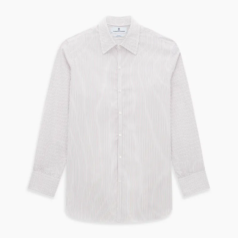 Red and Blue Ticking Stripe Westminster Shirt sold by Turnbull & Asser