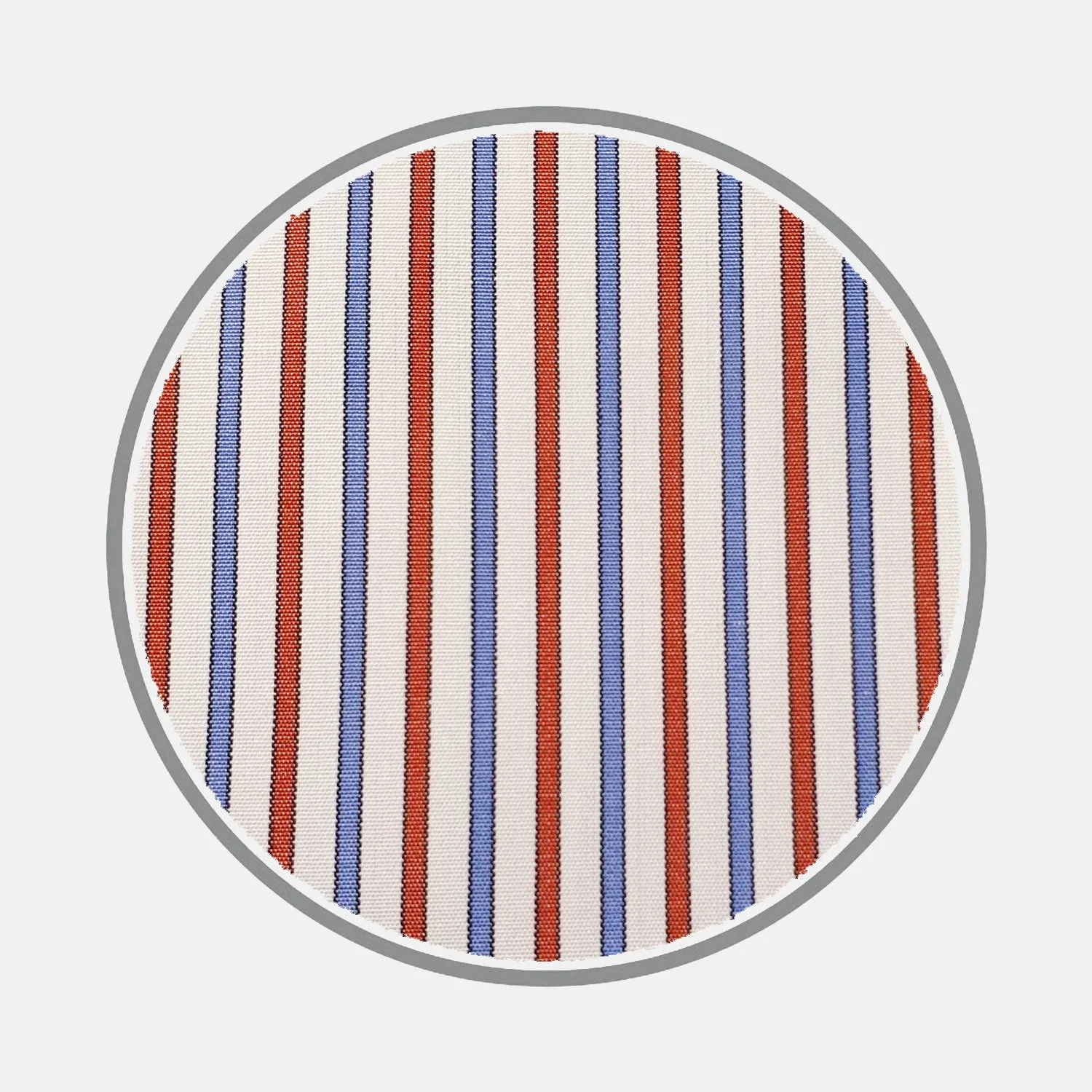 Blue and Red Stripe Silverline Cotton Fabric sold by Turnbull & Asser