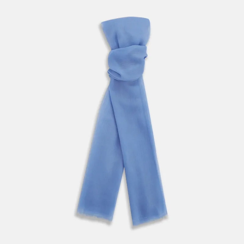 Azzurro Cashmere Scarf sold by Turnbull & Asser