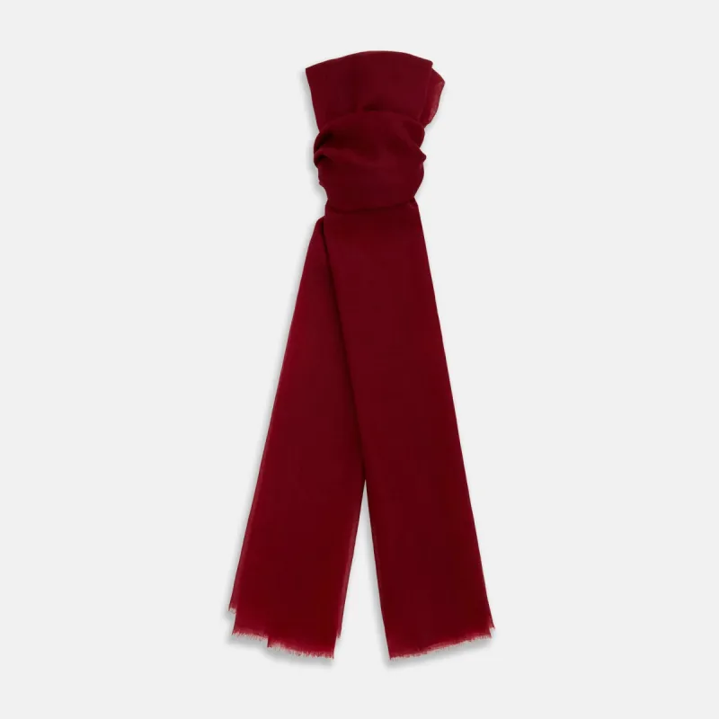 Burgundy Cashmere Scarf sold by Turnbull & Asser