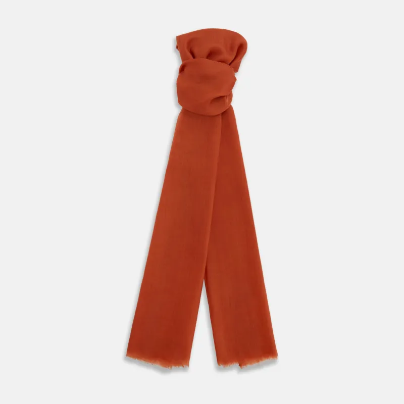 Rust Cashmere Scarf sold by Turnbull & Asser