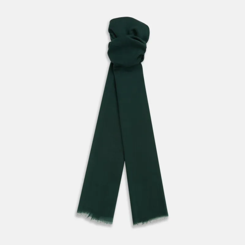Forest Green Cashmere Scarf sold by Turnbull & Asser