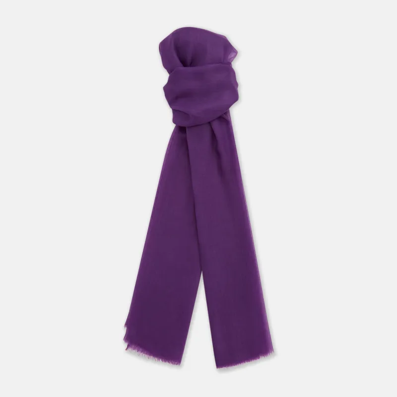 Purple Cashmere Scarf sold by Turnbull & Asser