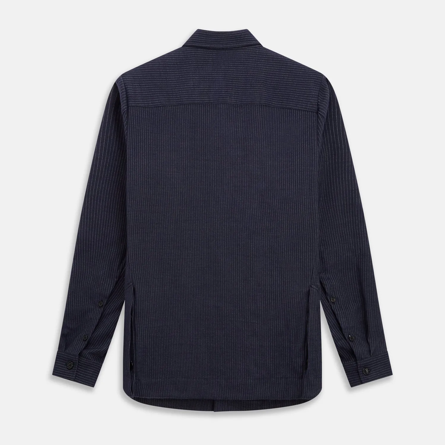 Navy Stripe Hampstead Overshirt sold by Turnbull & Asser product image thumbnail 3
